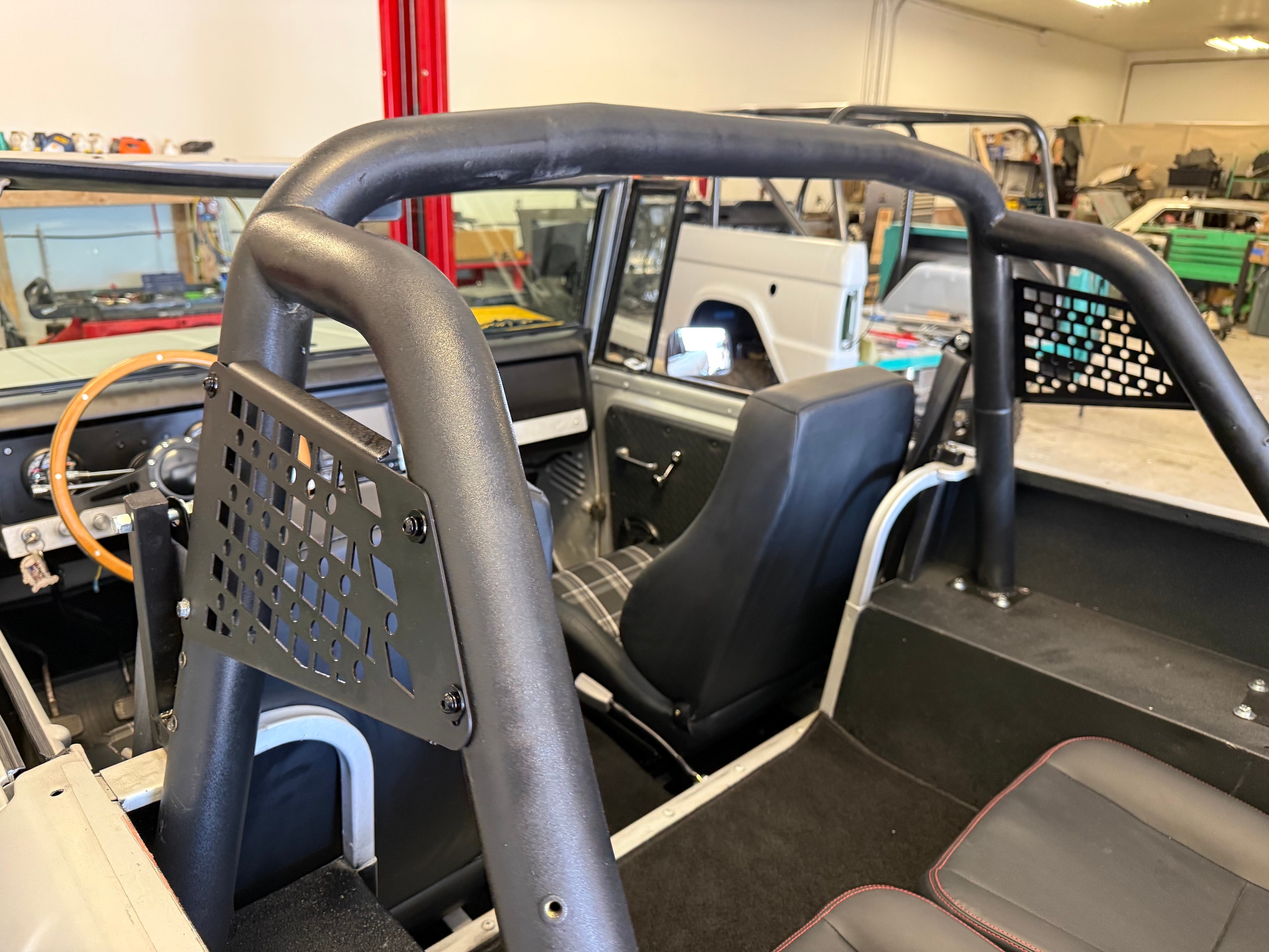 Scout roll cage interior rear view